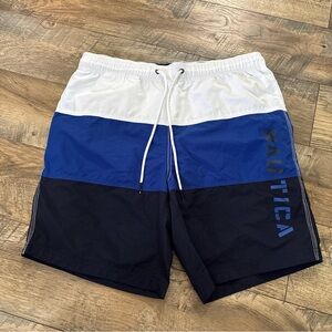 Nautica Men’s Swimsuit Size Medium Blue And White